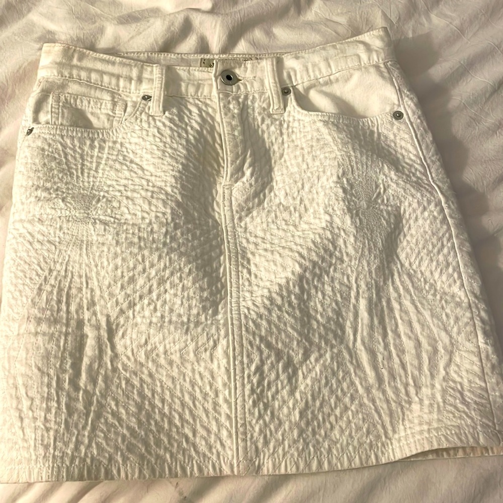 Luckybrand jean white skirt